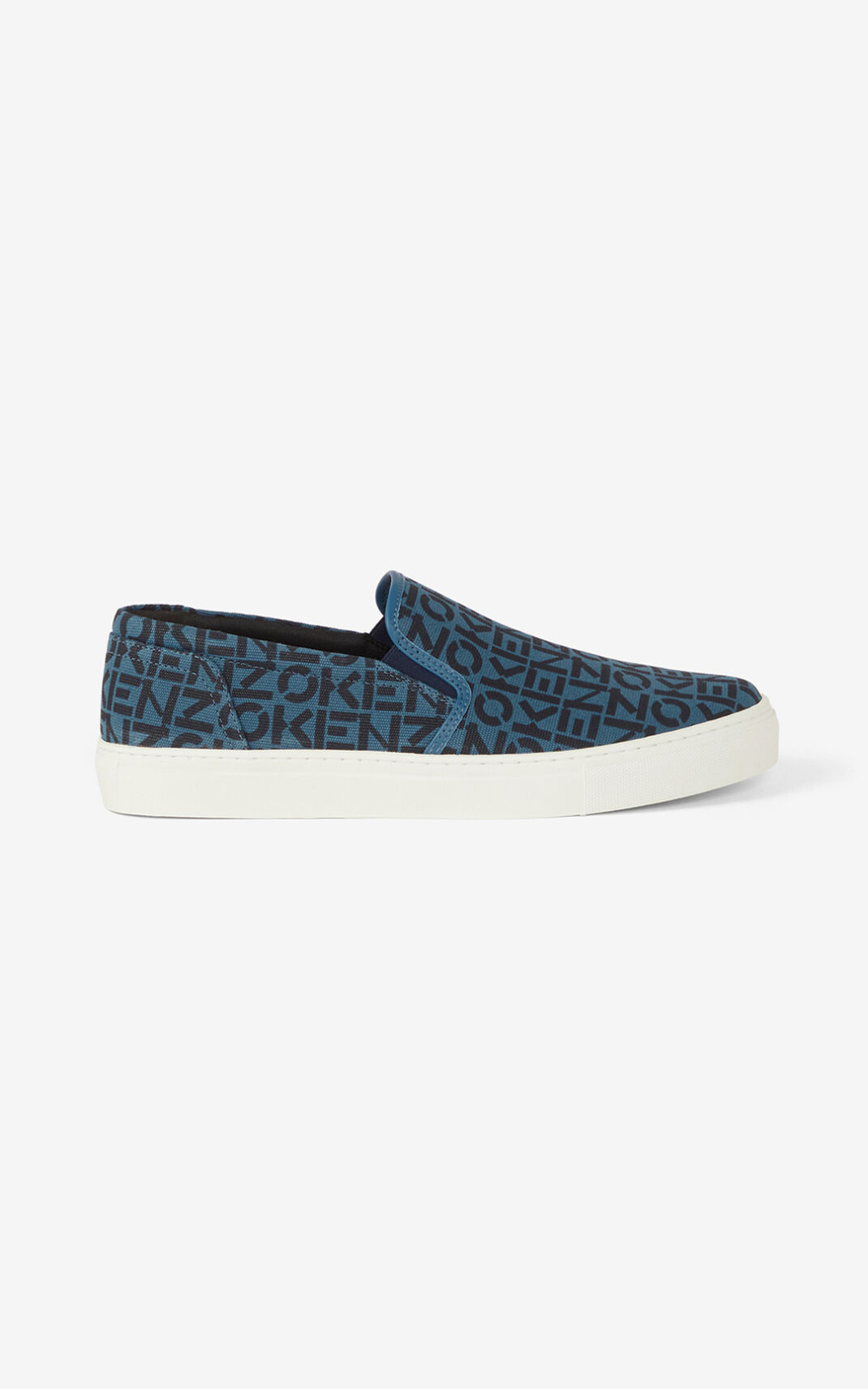 Tenis Kenzo K Skate Monogram laceless Hombre Azules Oscuro - SKU.0547434